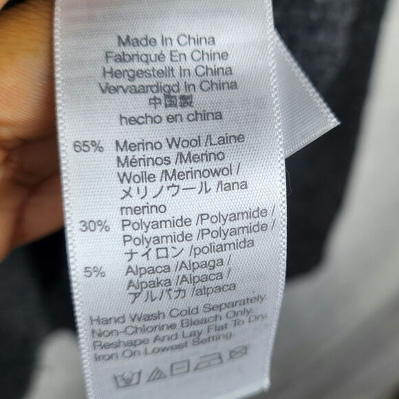 Madewell Charcoal Gray Men's Crewneck Merino Wool & Alpaca Donegal Sweater - Picture 6 of 7